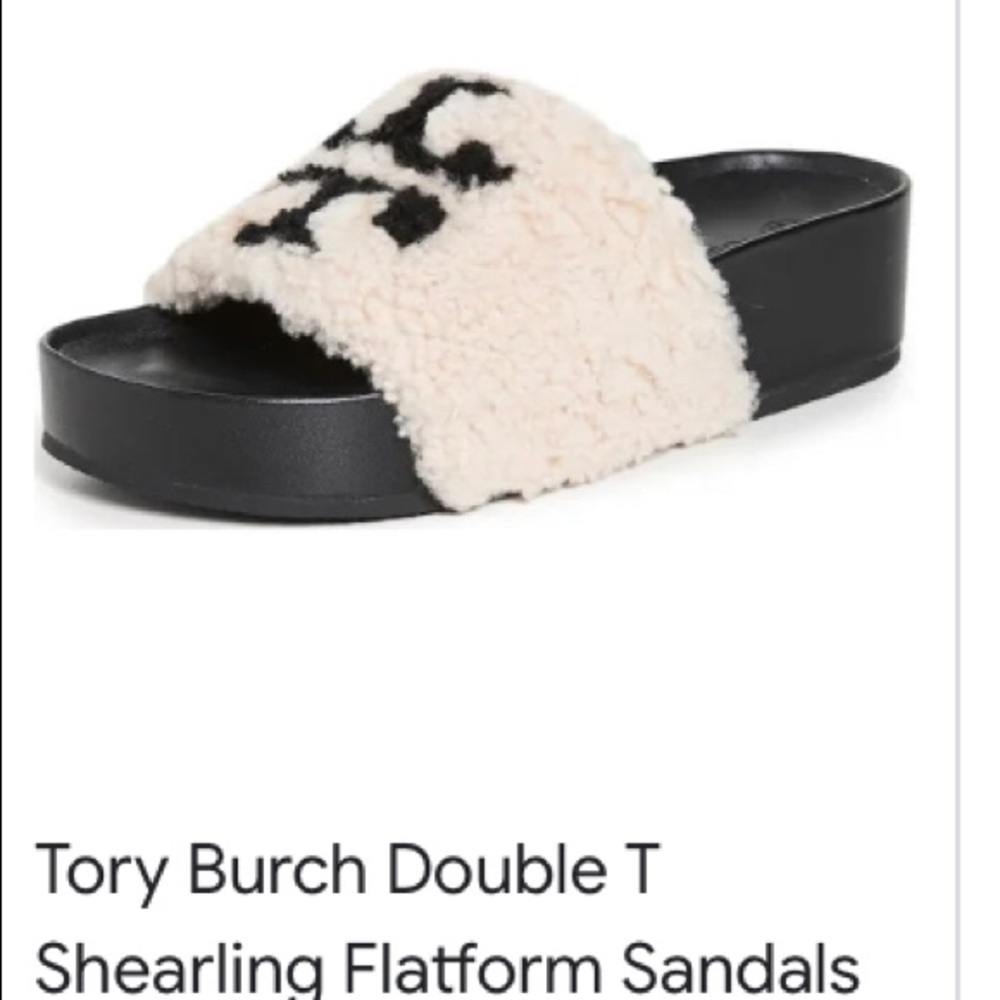 ISO- not for sale- Tory Burch Double T Shearling size 6 or 6.5. New/ gently used